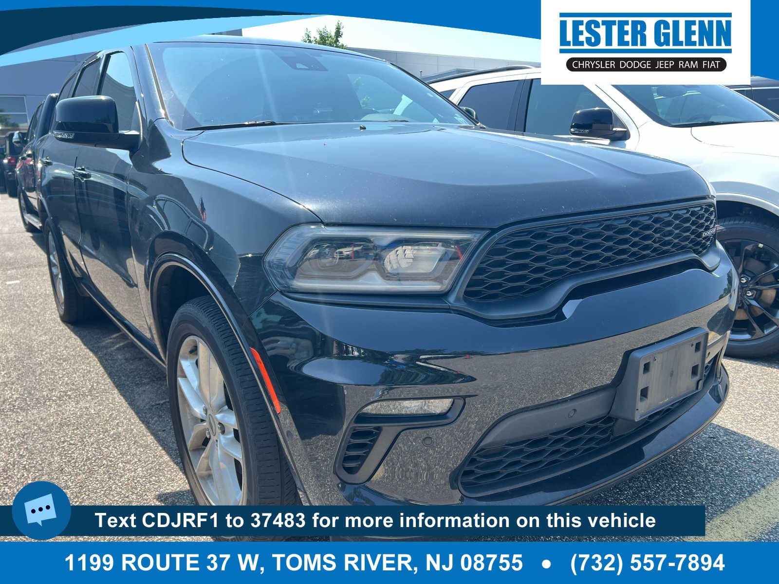 2023 Dodge Durango GT Premium in Db Black Clearcoat — front three-quarter view
