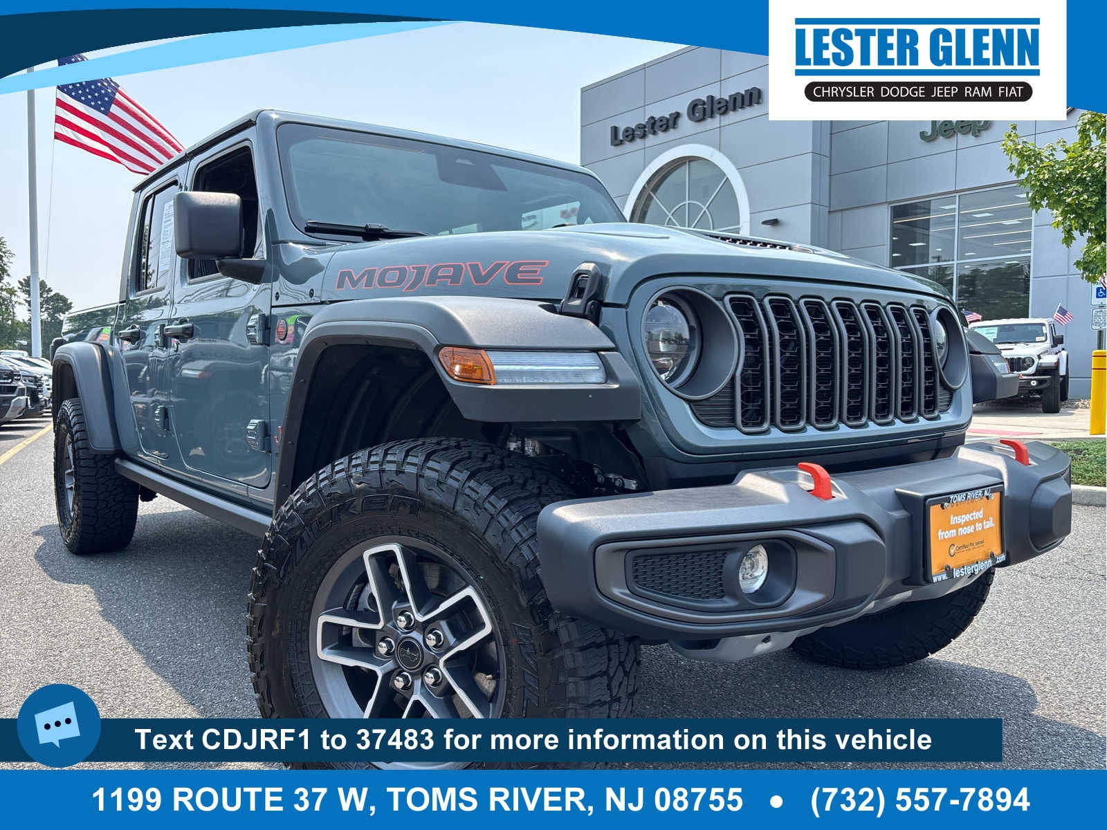 2026 Jeep Gladiator Mojave in Anvil Clearcoat — front three-quarter view