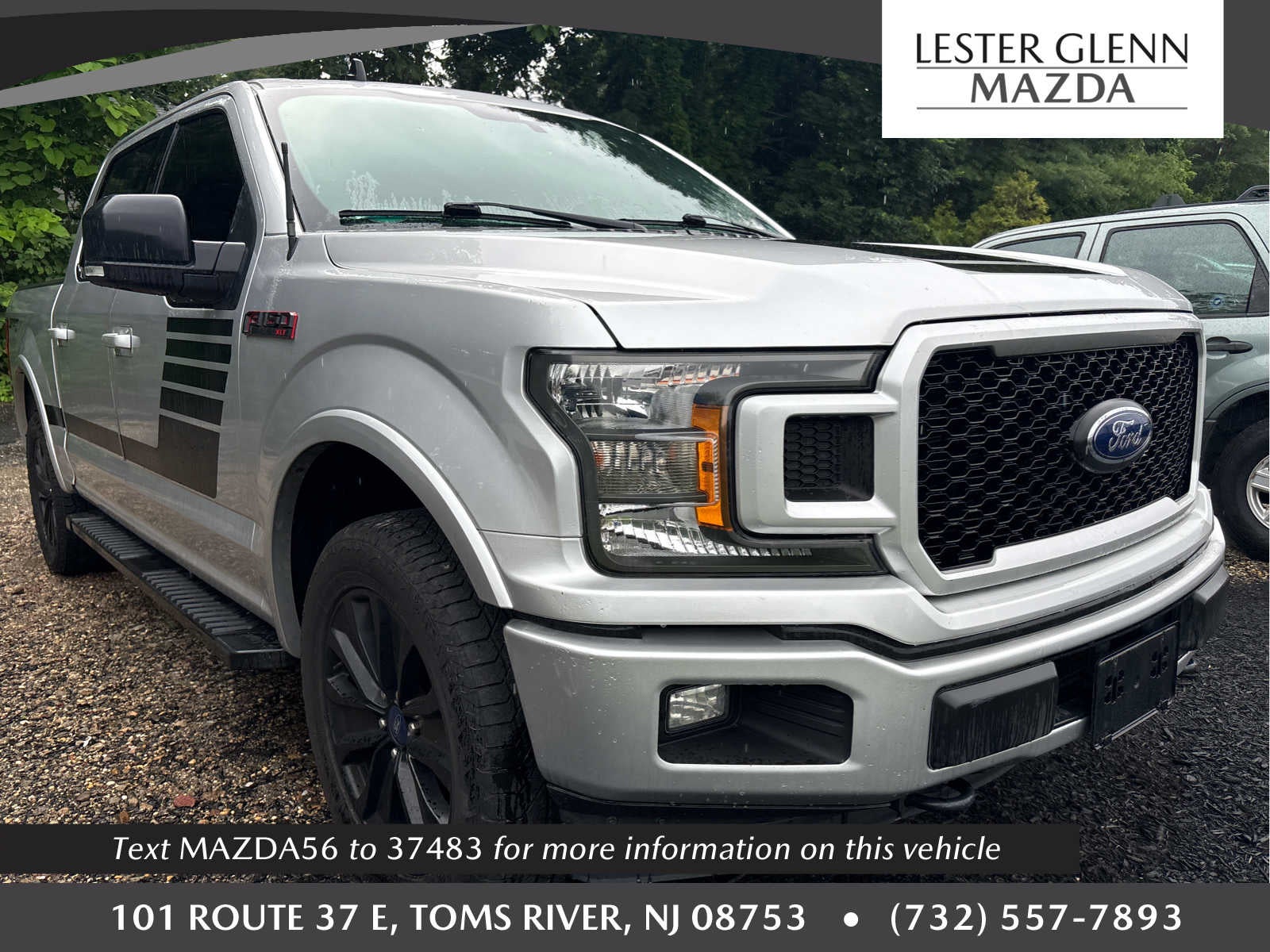 2019 Ford F-150 XLT in Ingot Silver — front three-quarter view