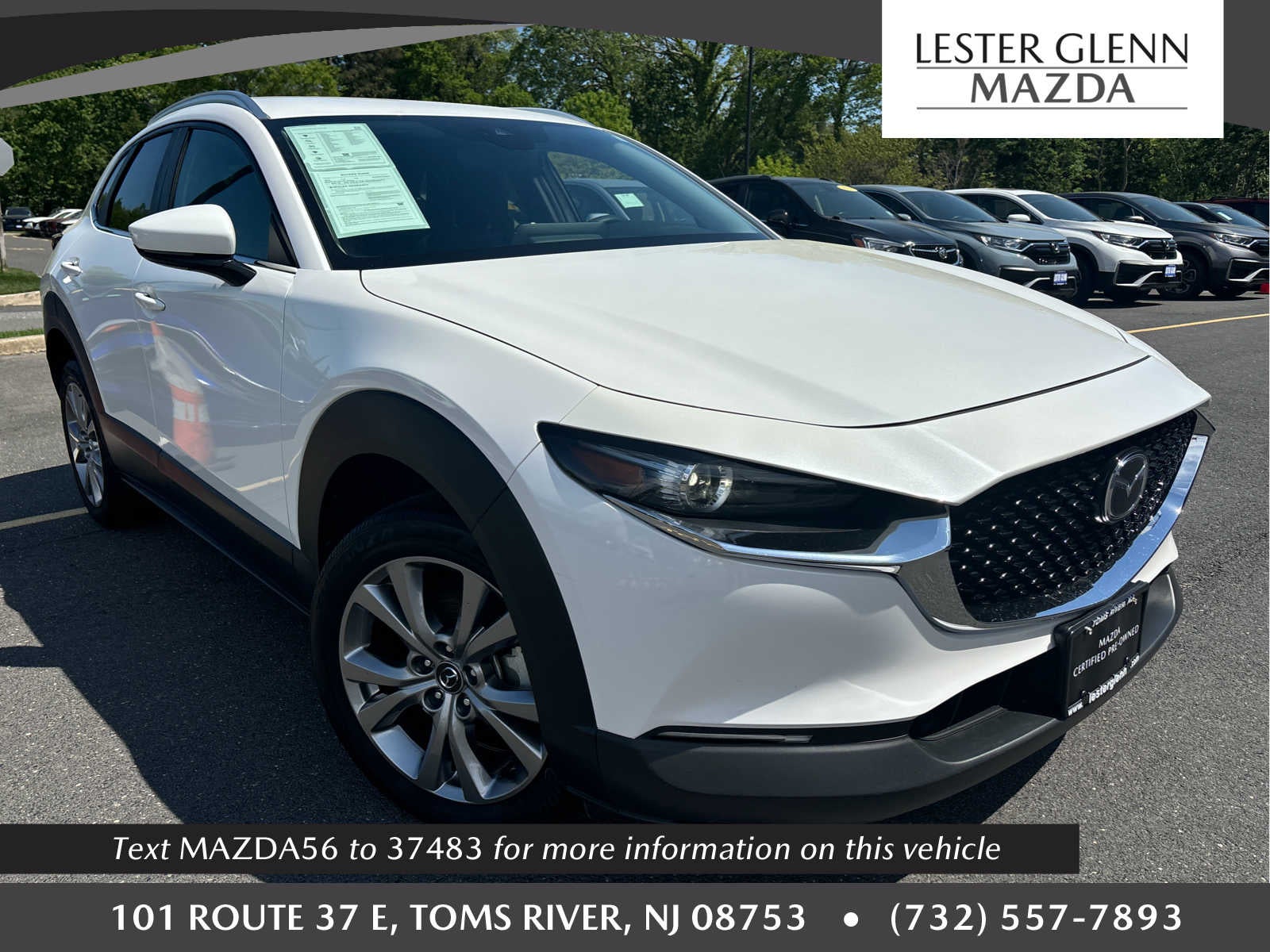 2023 Mazda Mazda CX-30 2.5 S Preferred Package in Snowflake White Pearl Mica — front three-quarter view