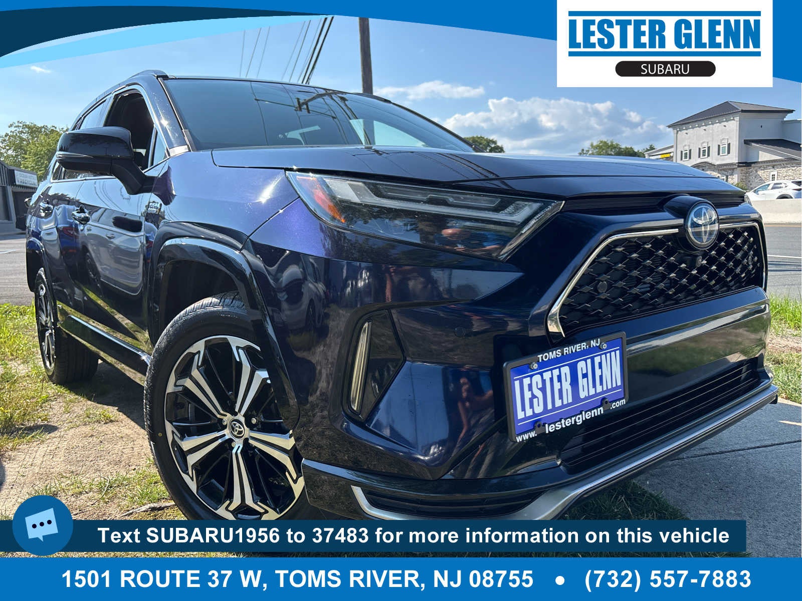 2022 Toyota RAV4 Prime XSE in Blueprint/Midnight Black Metallic — front three-quarter view