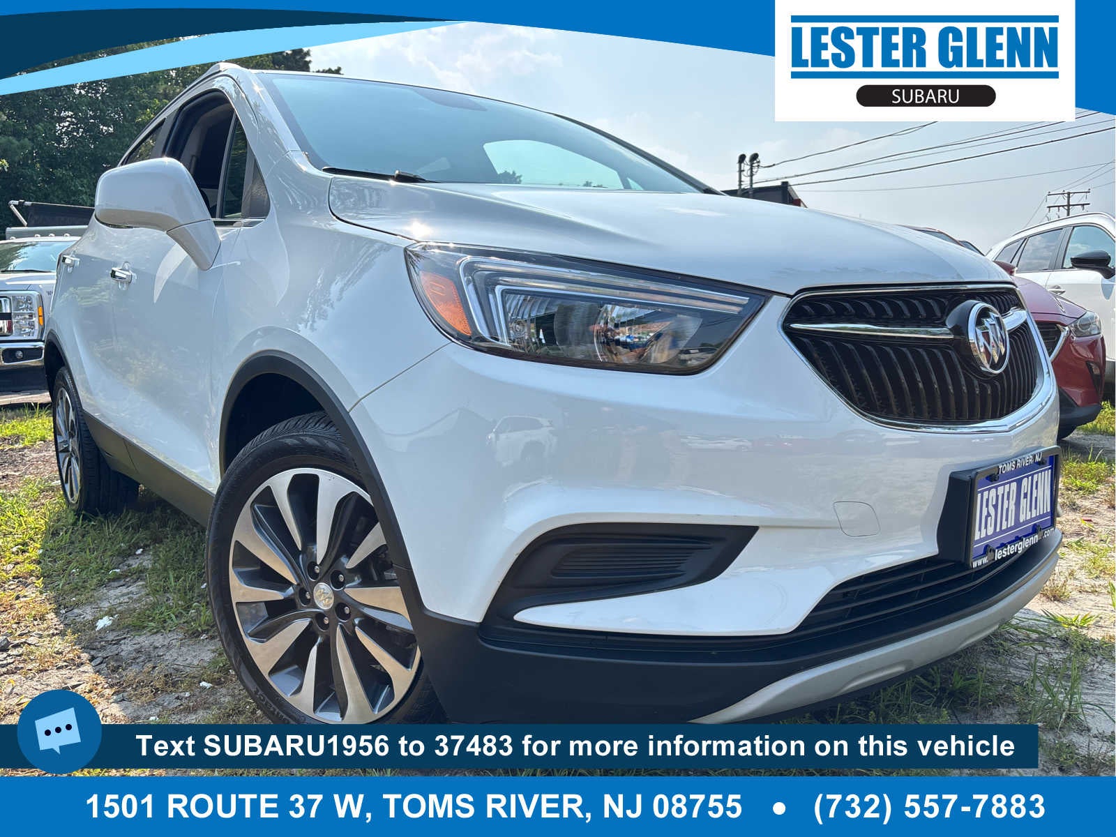 2022 Buick Encore Preferred in Summit White — front three-quarter view
